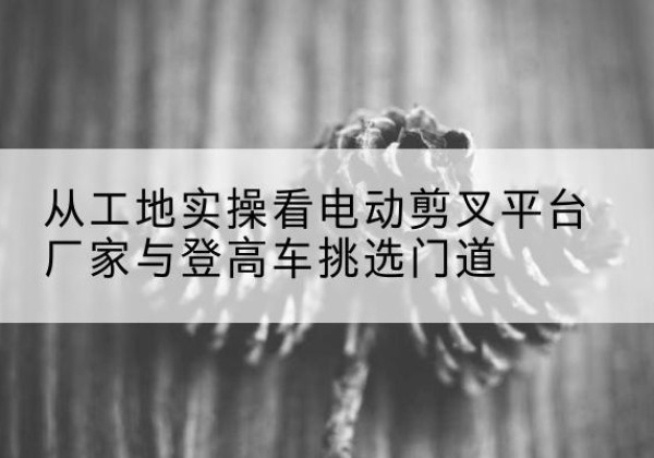 乐至电动剪叉升降平台厂家-从工地实操看电动剪叉平台厂家与登高车挑选门道